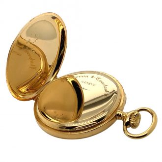 Swiss 18 carat gold open faced lever pocket watch Circa 1918 Swiss 18 carat gold open faced lever pocket watch Circa 1918