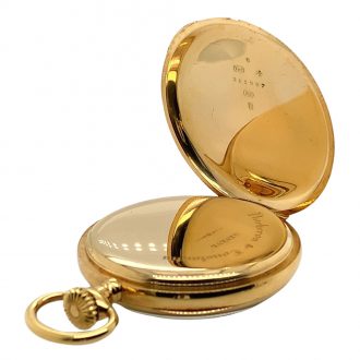 Swiss 18 carat gold open faced lever pocket watch Circa 1918 Swiss 18 carat gold open faced lever pocket watch Circa 1918