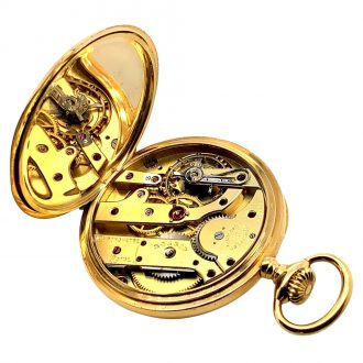 Swiss 18 carat gold open faced lever pocket watch Circa 1918 Swiss 18 carat gold open faced lever pocket watch Circa 1918