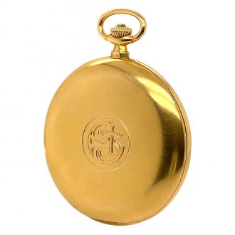Swiss 18K gold hunting cased lever dress watch Circa 1919