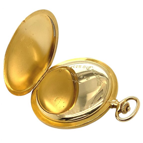 Swiss 18K gold hunting cased lever dress watch Circa 1919 Swiss 18K gold hunting cased lever dress watch Circa 1919