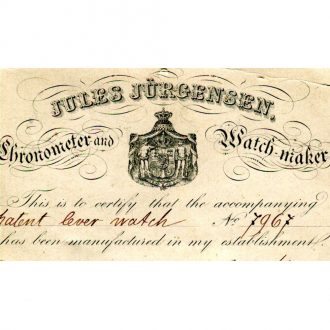 Early Danish/Swiss gold hunting cased precision watch Circa 1854