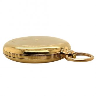 Early Danish/Swiss gold hunting cased precision watch Circa 1854