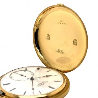 Early Danish/Swiss gold hunting cased precision watch Circa 1854