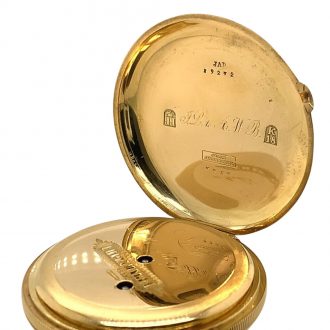 Early Danish/Swiss gold hunting cased precision watch Circa 1854