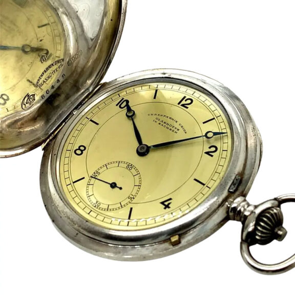 German silver hunting cased keyless lever watch Circa 1920 German silver hunting cased keyless lever watch Circa 1920