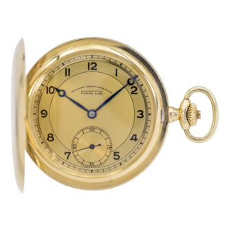 Flat German 14 carat gold hunting cased pocket watch Circa 1939