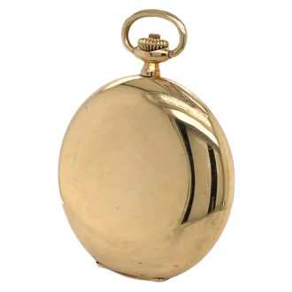 Flat German 14 carat gold hunting cased pocket watch Circa 1939