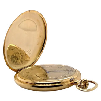 Flat German 14 carat gold hunting cased pocket watch Circa 1939