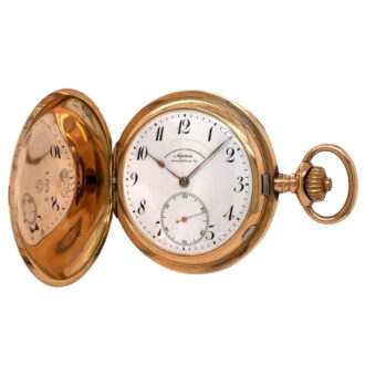 German 14K rose gold hunting cased lever watch Circa 1915