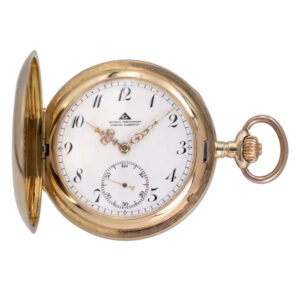 German 14K rose gold hunting cased lever watch Circa 1920