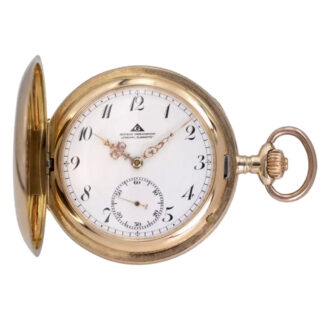 German 14K rose gold hunting cased lever watch Circa 1920