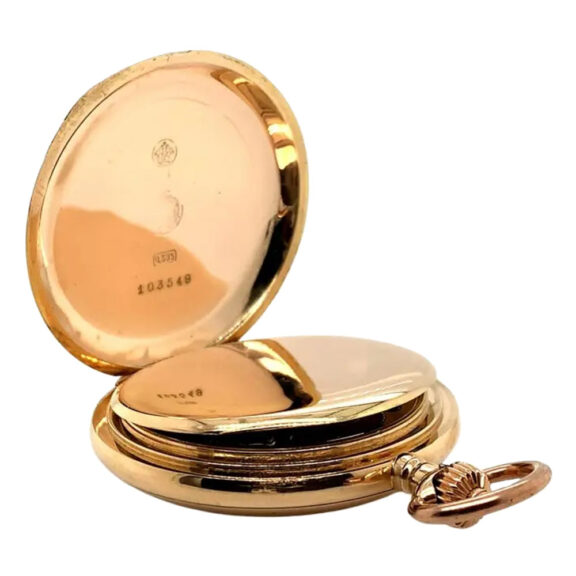German 14K rose gold hunting cased lever watch Circa 1920 German 14K rose gold hunting cased lever watch Circa 1920