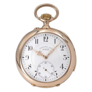 German rose gold quarter repeating lever watch Circa 1910