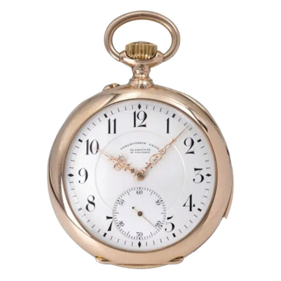 German rose gold quarter repeating lever watch Circa 1910
