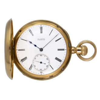 Rare German gold half hunting cased lever watch Circa 1871