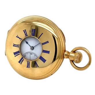 Rare German gold half hunting cased lever watch Circa 1871