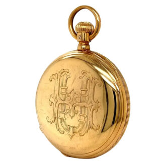 Rare German gold half hunting cased lever watch Circa 1871