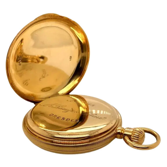 Rare German gold half hunting cased lever watch Circa 1871 Rare German gold half hunting cased lever watch Circa 1871