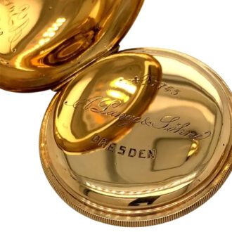 Rare German gold half hunting cased lever watch Circa 1871