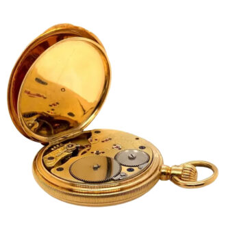 Rare German gold half hunting cased lever watch Circa 1871