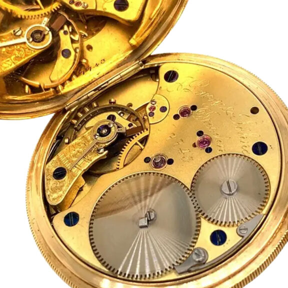 Rare German gold half hunting cased lever watch Circa 1871 Rare German gold half hunting cased lever watch Circa 1871