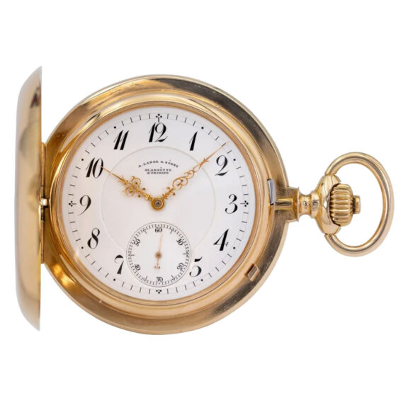 Large German rose gold hunting cased lever watch Circa 1901