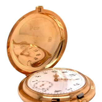Large German rose gold hunting cased lever watch Circa 1901