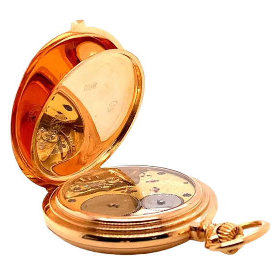 Large German rose gold hunting cased lever watch Circa 1901 Large German rose gold hunting cased lever watch Circa 1901