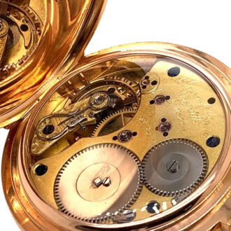 Large German rose gold hunting cased lever watch Circa 1901