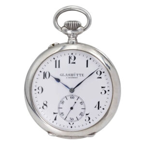 German silver open faced lever observation watch Circa 1913