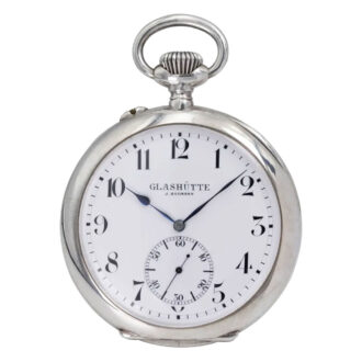 German silver open faced lever observation watch Circa 1913