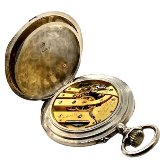 German silver open faced lever observation watch Circa 1912