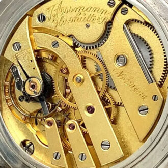 German silver open faced lever observation watch Circa 1912
