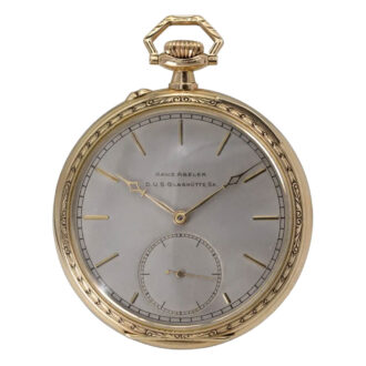 German high quality 14K gold keyless pocket watch Circa 1928