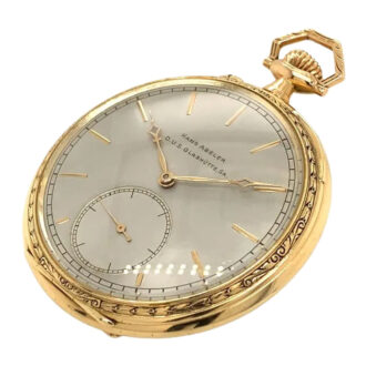 German high quality 14K gold keyless pocket watch Circa 1928