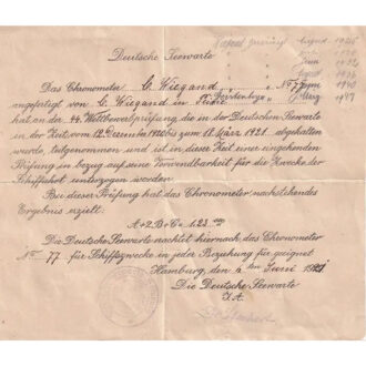Important German first class deck chronometer Circa 1920
