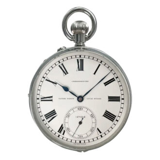 Rare Swiss steel open faced deck chronometer Circa 1956