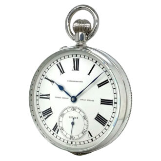 Rare Swiss steel open faced deck chronometer Circa 1956