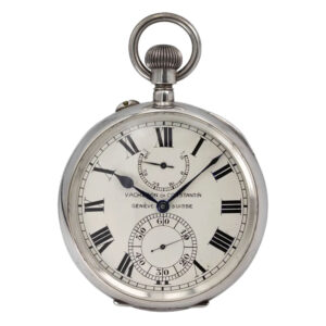 Swiss silver observation watch with 40h power reserve Circa 1919