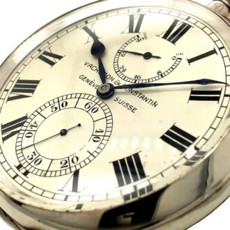 Swiss silver observation watch with 40h power reserve Circa 1919