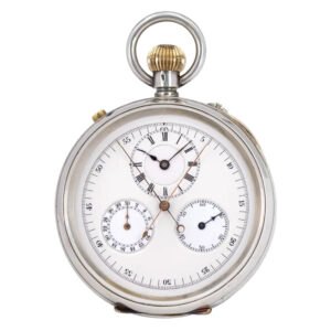 Swiss sterling silver split seconds chronograph Circa 1900