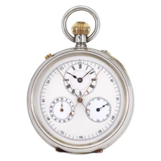 Swiss sterling silver split seconds chronograph Circa 1900