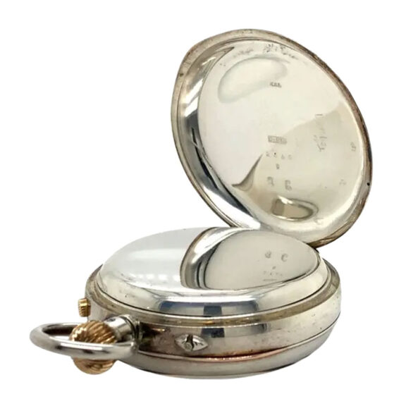 Swiss sterling silver split seconds chronograph Circa 1900 Swiss sterling silver split seconds chronograph Circa 1900