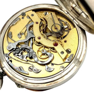 Swiss sterling silver split seconds chronograph Circa 1900