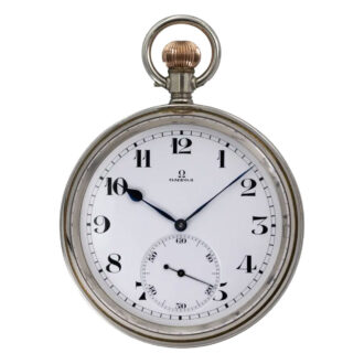 Large Swiss open faced chromed chronometer Circa 1927