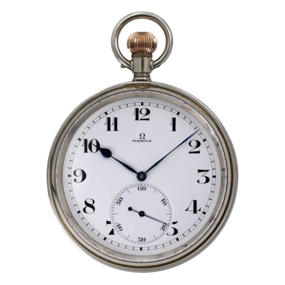 Large Swiss open faced chromed chronometer Circa 1927