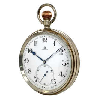Large Swiss open faced chromed chronometer Circa 1927
