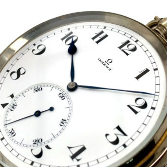 Large Swiss open faced chromed chronometer Circa 1927