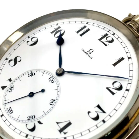 Large Swiss open faced chromed chronometer Circa 1927 Large Swiss open faced chromed chronometer Circa 1927